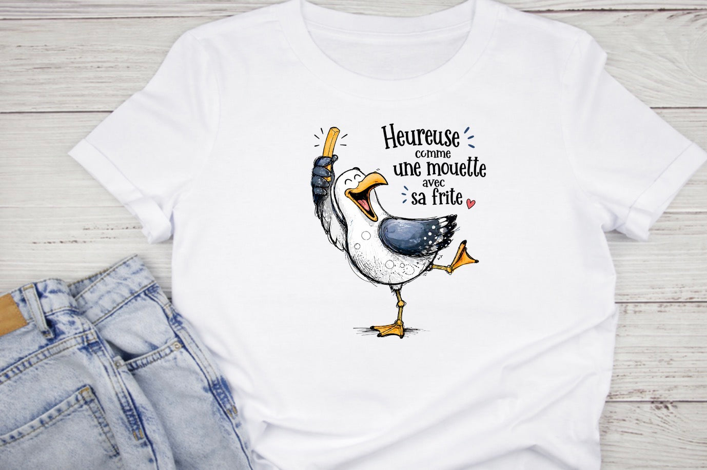 Heureuse comme une mouette avec sa frite 🍟😂