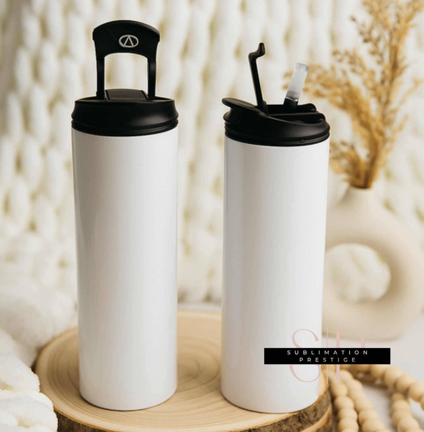 Tumbler 20 onces couvercle double fonction , pour sublimation.