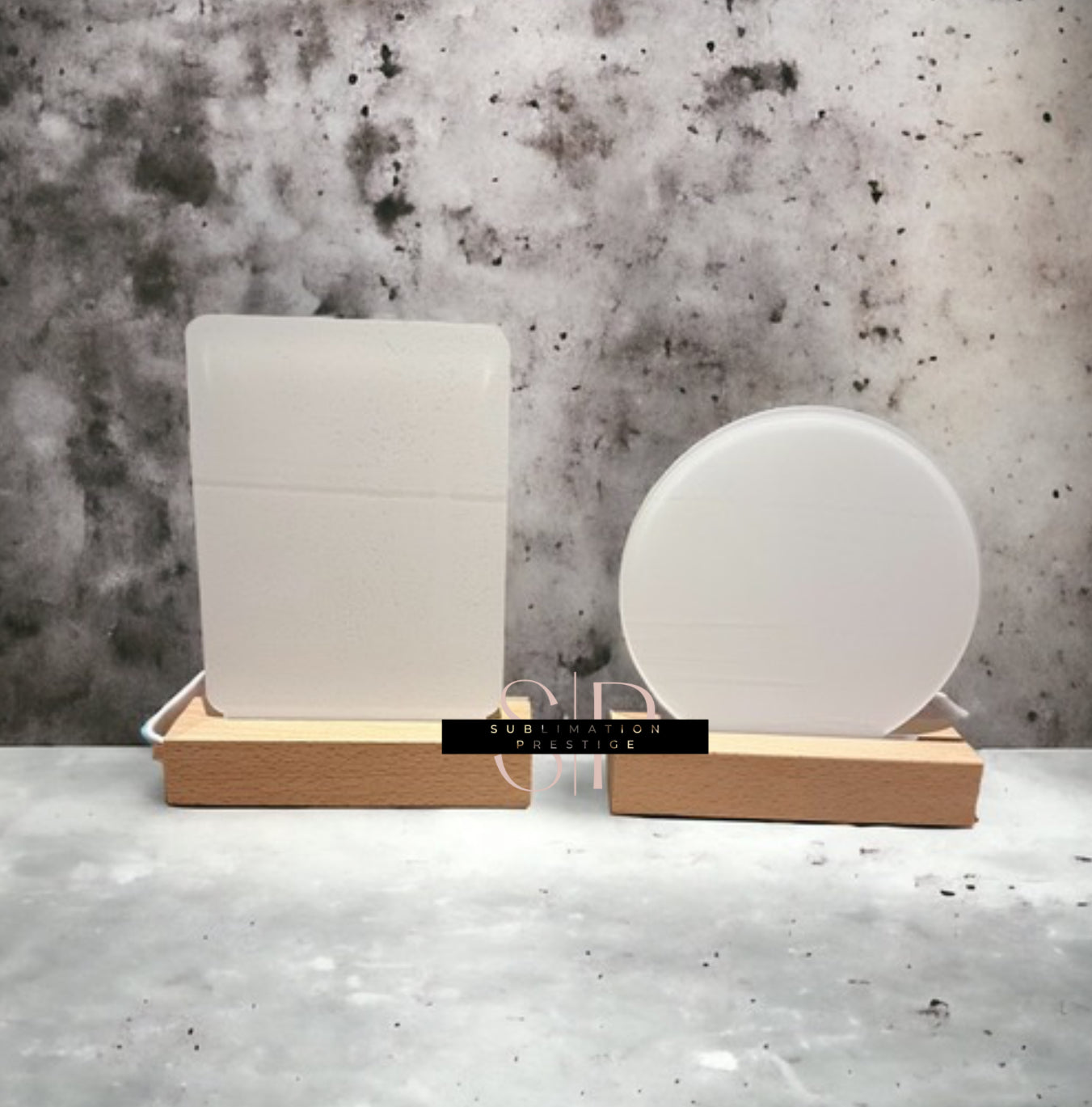Veilleuse - Base en bois - Lumineuse pour sublimation.