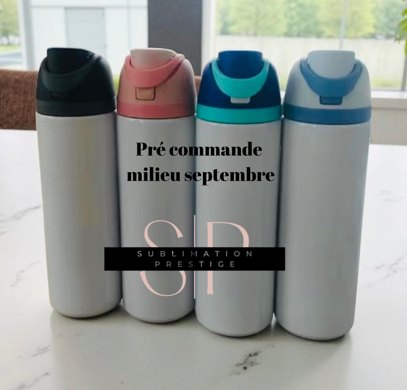 Bouteille 24 onces pré commande milieu septembre , pour sublimation