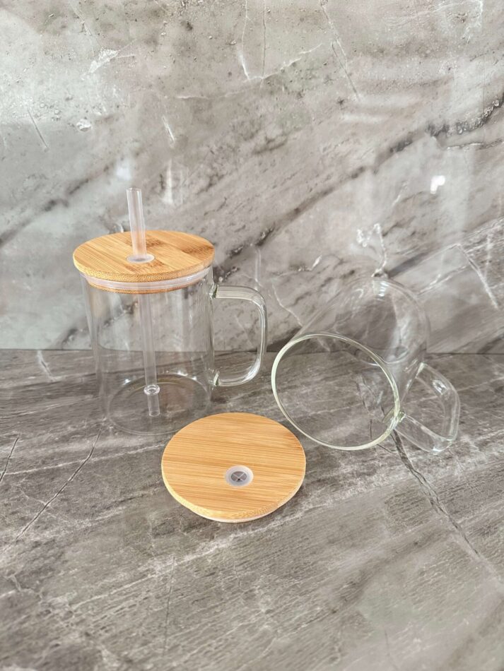 Tasse à Café 17 onces – verre clair pour sublimation.