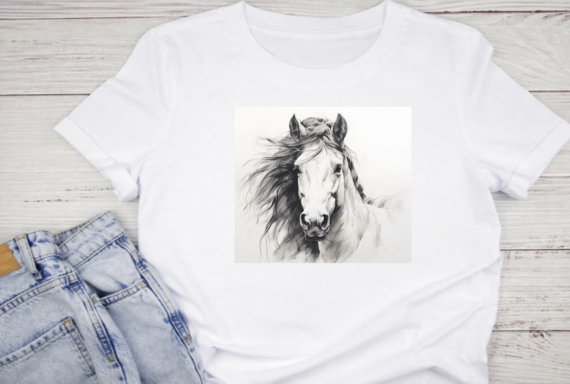Chandail cheval artistique.
