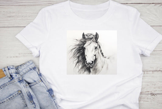 Chandail cheval artistique.