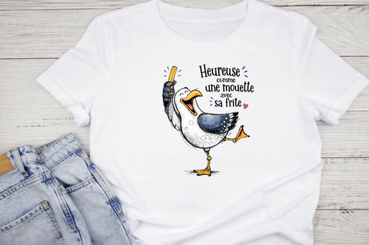 Heureuse comme une mouette avec sa frite 🍟😂
