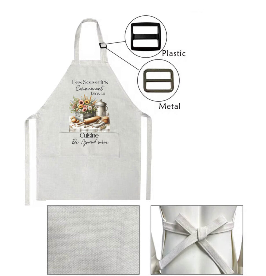 Tablier haut de gamme, pour sublimation