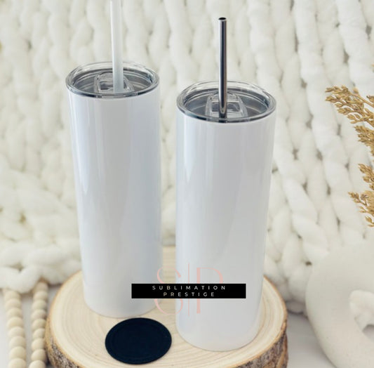 Tumbler 20 onces fond plat avec caoutchouc , pour sublimation.