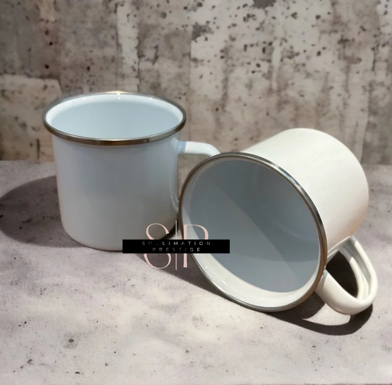 Tasse 10 onces émaillée , pour sublimation.