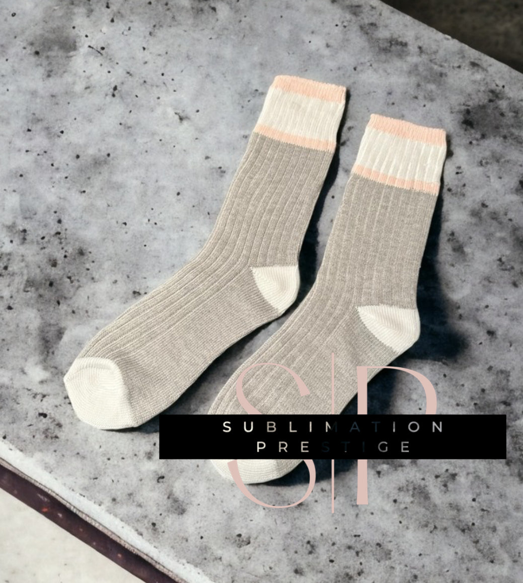 Bas rose style chalet . Pour sublimation .