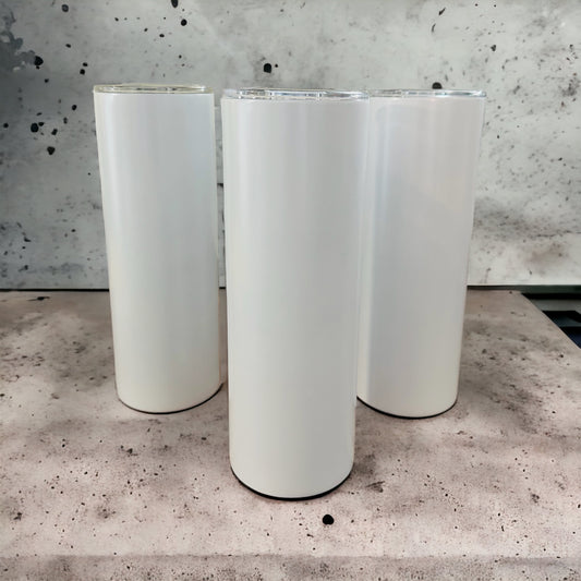 Tumbler régulier 20 onces avec caoutchouc , pour sublimation.